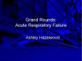 Grand Rounds: Acute Respiratory Failure PowerPoint PPT Presentation