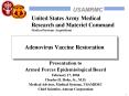 Adenovirus Vaccine Restoration PowerPoint PPT Presentation