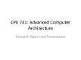 CPE 731: Advanced Computer Architecture PowerPoint PPT Presentation