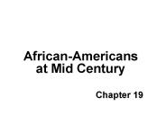 African-Americans at Mid Century