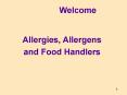 Allergies, Allergens  and  Food Handlers PowerPoint PPT Presentation
