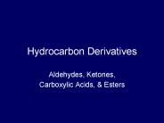 Hydrocarbon Derivatives