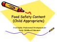 Food Safety Content (Child Appropriate) PowerPoint PPT Presentation