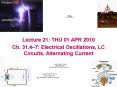 Lecture 21: THU 01 APR 2010 PowerPoint PPT Presentation