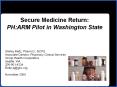 Secure Medicine Return: PH:ARM Pilot in Washington State PowerPoint PPT Presentation