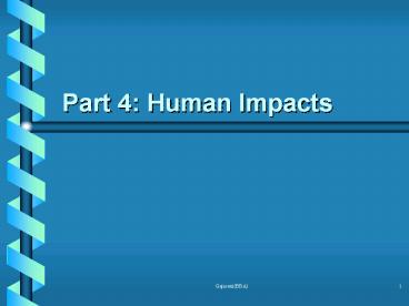 Part 4: Human Impacts