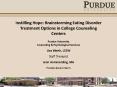 Instilling Hope: Brainstorming Eating Disorder Treatment Options in College Counseling Centers PowerPoint PPT Presentation