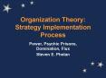 Organization Theory: Strategy Implementation Process PowerPoint PPT Presentation