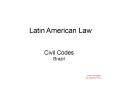 Civil Codes Brazil PowerPoint PPT Presentation