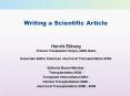 Writing a Scientific Article PowerPoint PPT Presentation