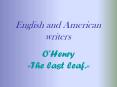 English and American writers PowerPoint PPT Presentation