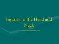 Injuries to the Head and Neck PowerPoint PPT Presentation