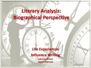 Literary Analysis: Biographical Perspective