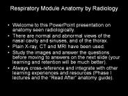 Respiratory Module Anatomy by Radiology