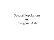 Special Populations and Ergogenic Aids