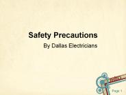 Safety Precautions By Dallas Electricians