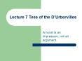 Lecture 7 Tess of the D PowerPoint PPT Presentation