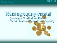 Raising equity capital