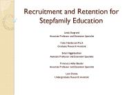 Recruitment and Retention for Stepfamily Education