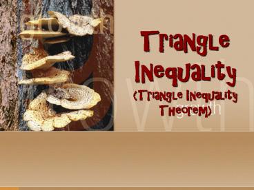 Triangle Inequality (Triangle Inequality Theorem)