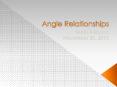 Angle Relationships PowerPoint PPT Presentation