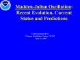 Madden-Julian Oscillation: Recent Evolution, Current Status and Predictions PowerPoint PPT Presentation