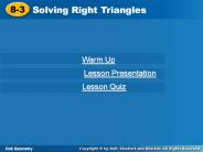 Solving Right Triangles