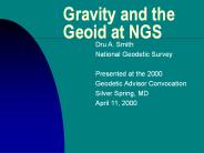 Gravity and the Geoid at NGS
