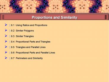 Proportions and Similarity