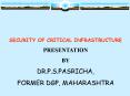 SECURITY OF CRITICAL INFRASTRUCTURE PowerPoint PPT Presentation