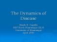 The Dynamics of Disease PowerPoint PPT Presentation