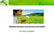 Relation between environment and health