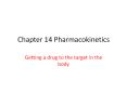 Chapter 14 Pharmacokinetics PowerPoint PPT Presentation