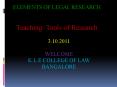 ELEMENTS OF LEGAL RESEARCH PowerPoint PPT Presentation