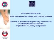 ESRC Funded Seminar Series