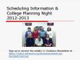 Scheduling Information PowerPoint PPT Presentation