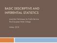 Basic Descriptive and Inferential Statistics PowerPoint PPT Presentation