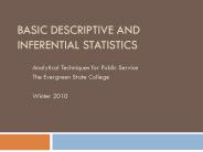 Basic Descriptive and Inferential Statistics