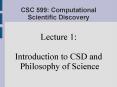CSC 599: Computational Scientific Discovery PowerPoint PPT Presentation