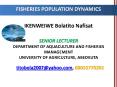 IKENWEIWE Bolatito Nafisat SENIOR LECTURER DEPARTMENT OF AQUACULTURE AND FISHERIES MANAGEMENT UNIVERSITY OF AGRICULTURE, ABEOKUTA PowerPoint PPT Presentation