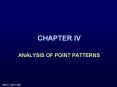 ANALYSIS OF POINT PATTERNS PowerPoint PPT Presentation