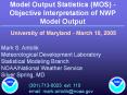 Model Output Statistics (MOS) - Objective Interpretation of NWP Model Output PowerPoint PPT Presentation