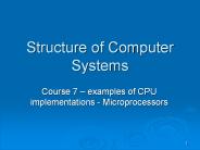Structure of Computer Systems
