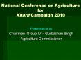 National Conference on Agriculture for Kharif Campaign 2010 PowerPoint PPT Presentation