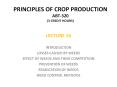 PRINCIPLES OF CROP PRODUCTION ABT-320 (3 CREDIT HOURS) PowerPoint PPT Presentation