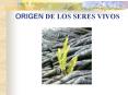 ORIGEN DE LOS SERES VIVOS PowerPoint PPT Presentation