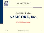 Capabilities Briefing