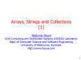 Arrays, Strings and Collections [1] PowerPoint PPT Presentation