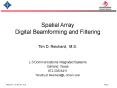 Spatial Array Digital Beamforming and Filtering PowerPoint PPT Presentation