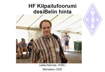 HF Kilpailufoorumi desiBelin hinta